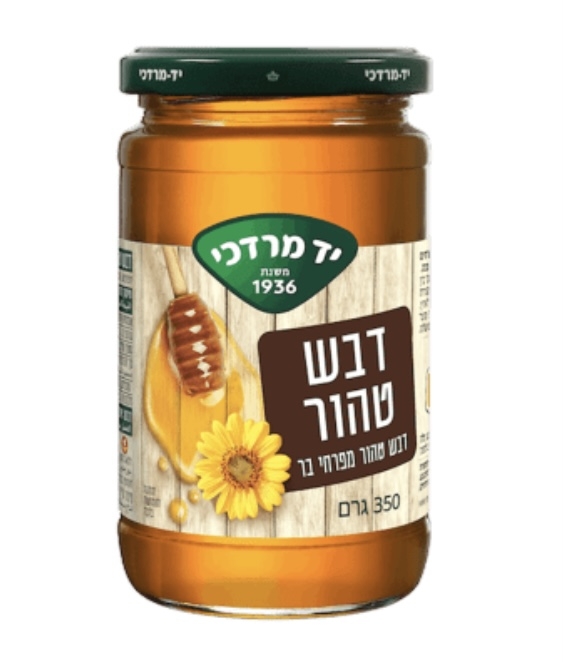 דבש טהור מפרחי בר יד מרדכי 350 גרם