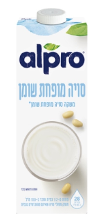 משקה סויה מופחת שומן alpro