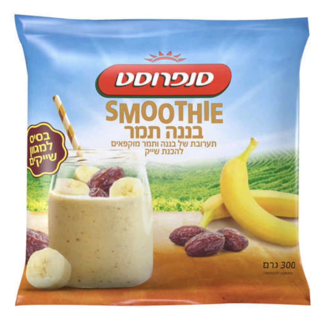 SMOOTHIE בננה תמר קפוא 300 גרם