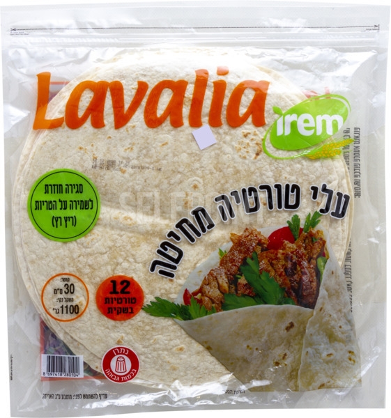 עלי טורטיה מחיטה 30 סמ Lavalia