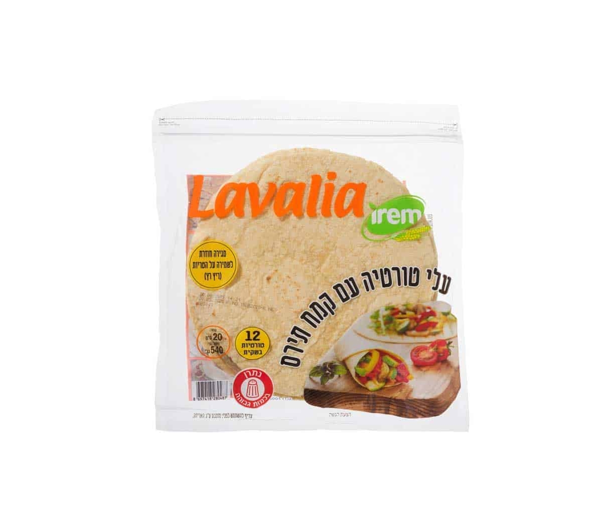 עלי טורטיה עם קמח תירס 20 סמ Lavalia